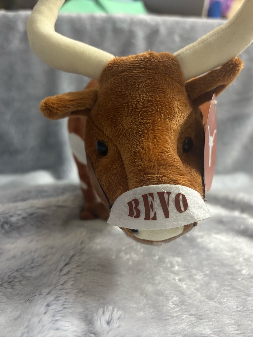 BEVO Texas Longhorn Plush - Brown & Cream Mascot